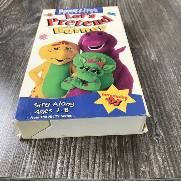 Let's Pretend with Barney VHS 1993 Friends Collection Sing Along White Tape Film - Picture 2 of 9